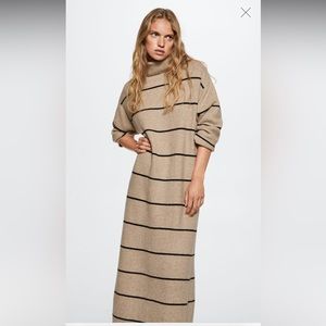 Mango knit turtle neck dress